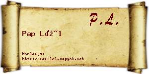 Pap Lél névjegykártya